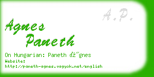 agnes paneth business card